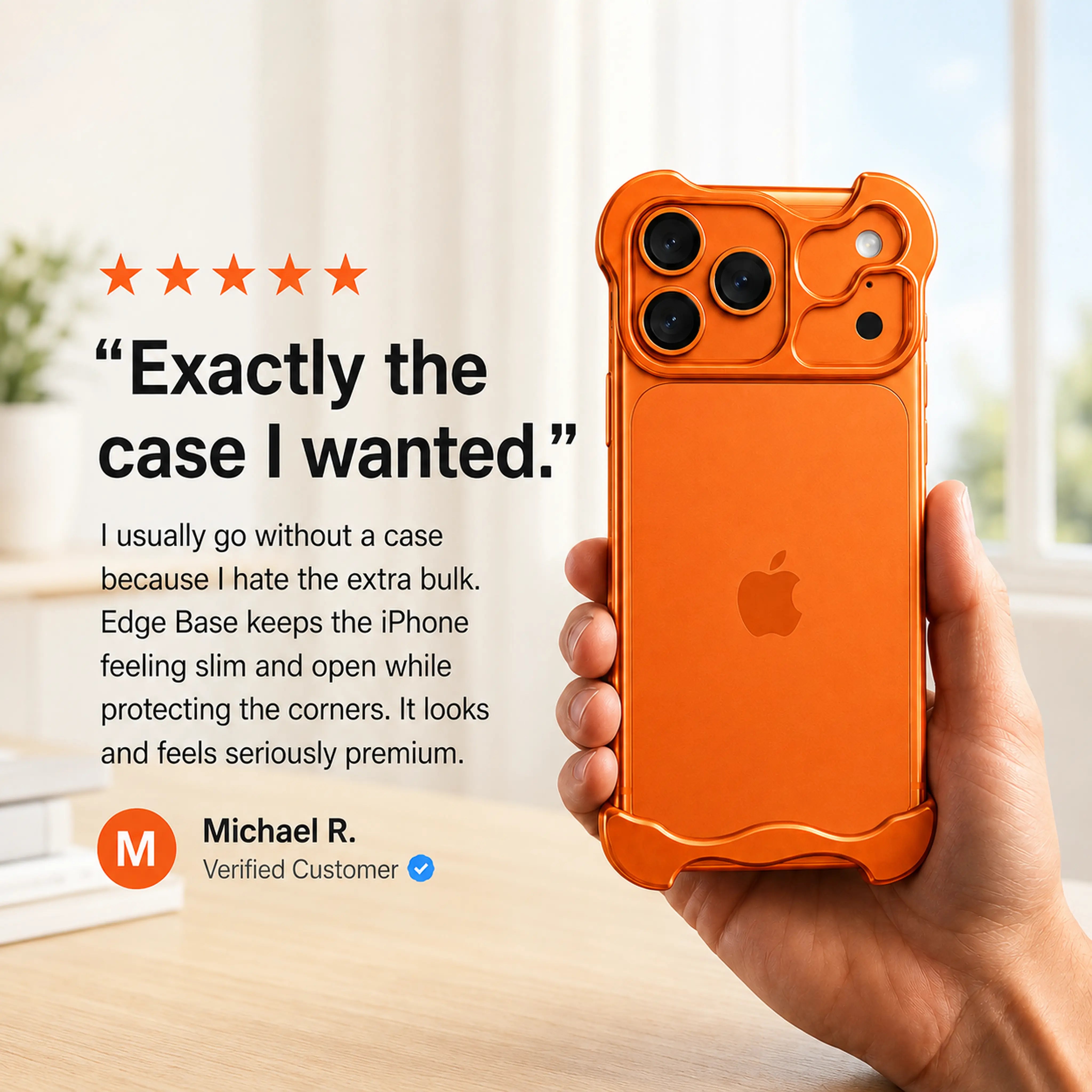 Minimal protective phone case with metal construction