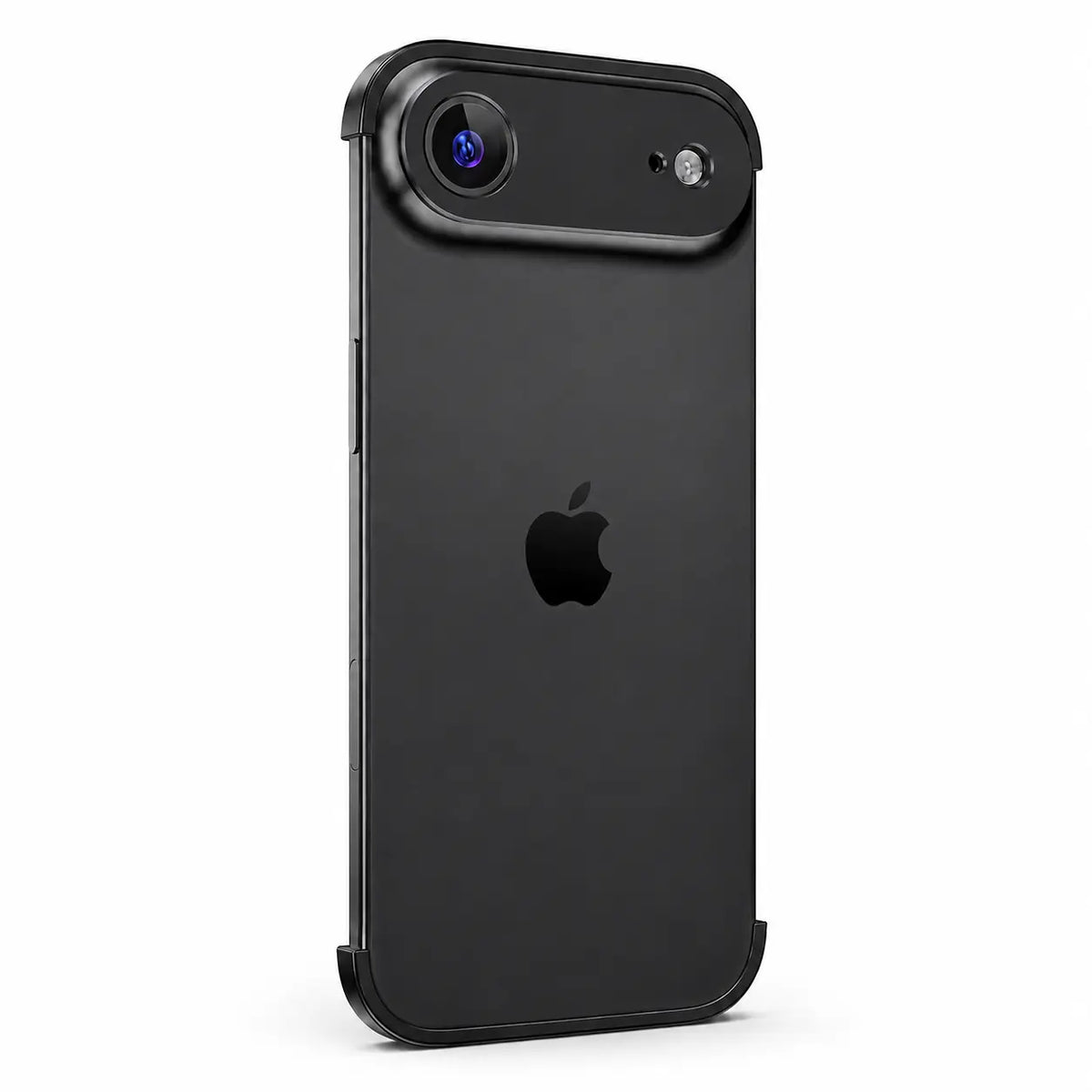 Minimal open-back metal phone bumper #color_Midnight Black