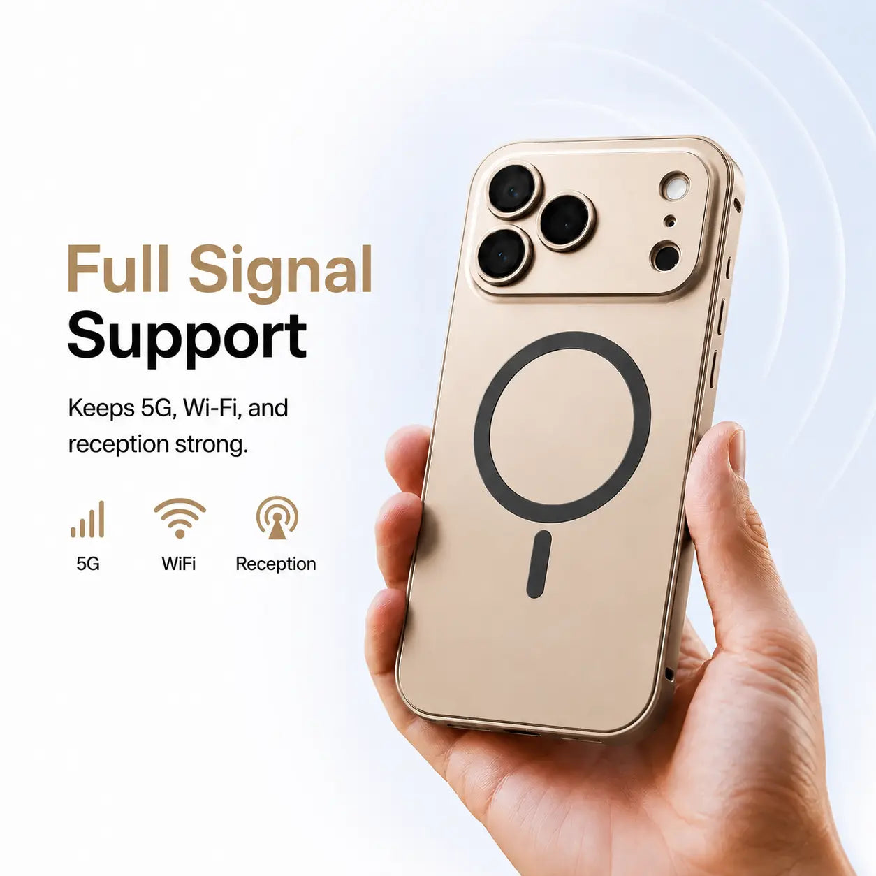 iPhone case with full camera area protection #color_Desert Gold
