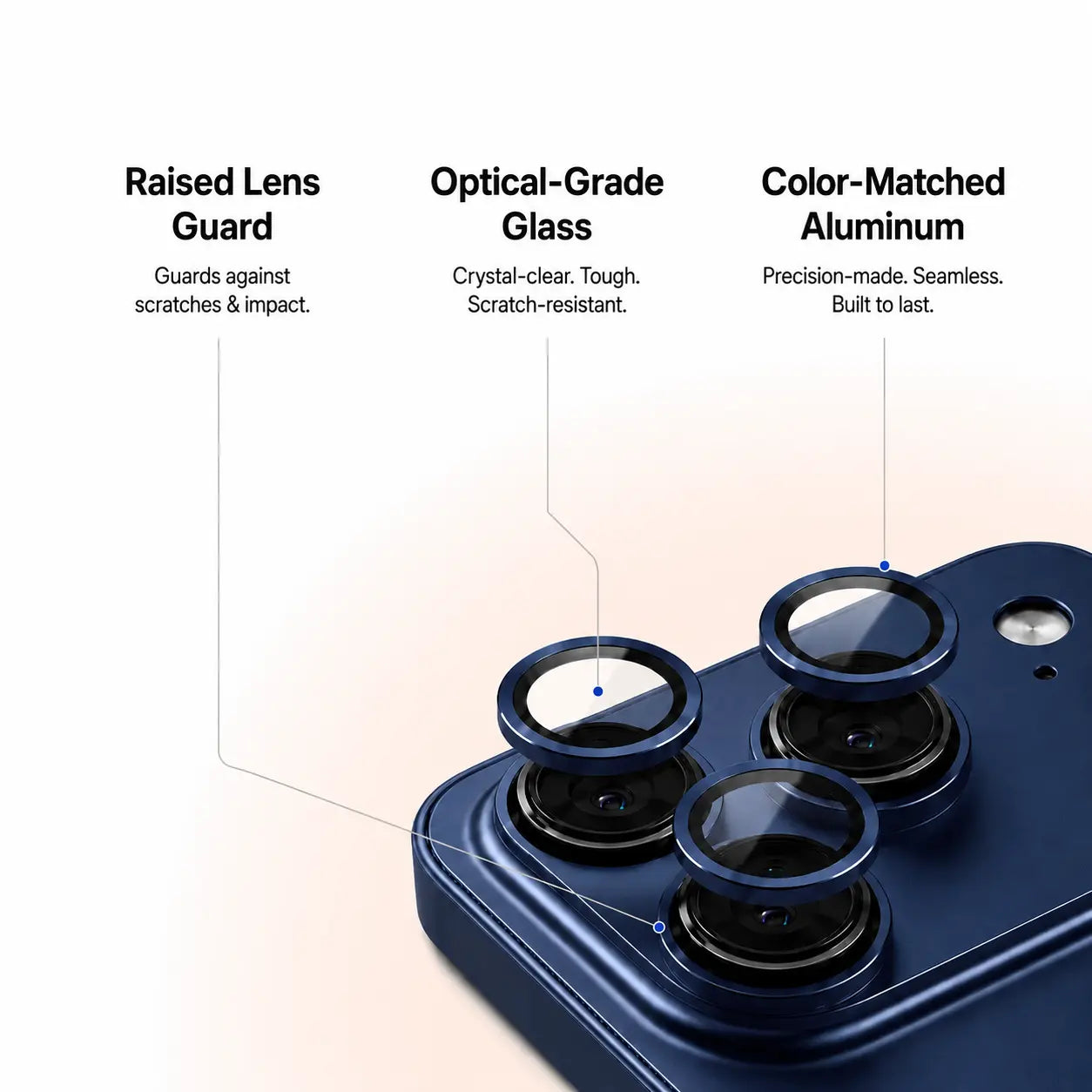 iPhone aluminum case with rigid back panel #color_Deep Blue